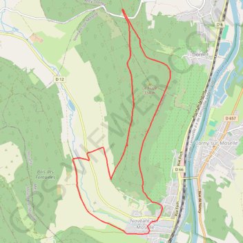 Itinéraire Croix Saint Clément 1, distance, dénivelé, altitude, carte, profil, trace GPS