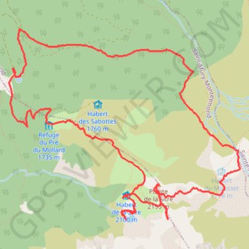 Itinéraire Traversée de la Pointe de la Sitre, distance, dénivelé, altitude, carte, profil, trace GPS