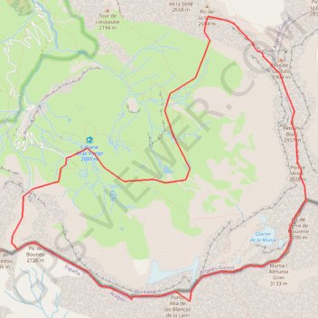 Itinéraire Troumouse tour intégral du cirque, distance, dénivelé, altitude, carte, profil, trace GPS