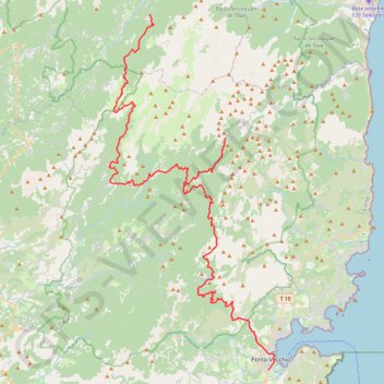 Itinéraire Corse J3 (Bavella) Barbières, distance, dénivelé, altitude, carte, profil, trace GPS