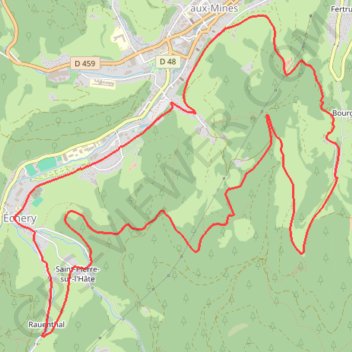 Itinéraire Val d'Argent - Les Mines d'Argent, distance, dénivelé, altitude, carte, profil, trace GPS