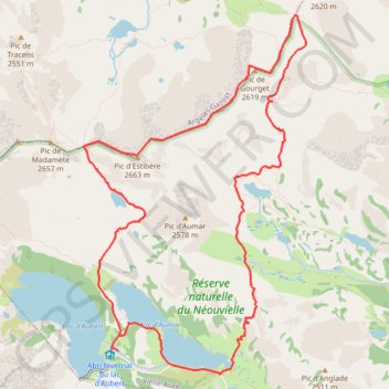 Itinéraire Pic d'Estibère, distance, dénivelé, altitude, carte, profil, trace GPS
