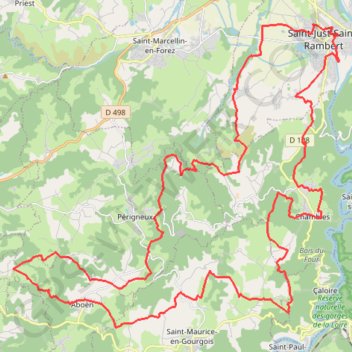 Itinéraire Rallye de Grangent - Saint-Just-Saint-Rambert, distance, dénivelé, altitude, carte, profil, trace GPS