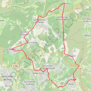 Itinéraire 1h 58m 58s, distance, dénivelé, altitude, carte, profil, trace GPS