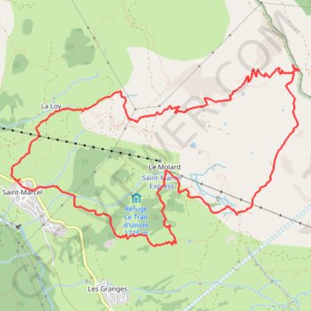 Itinéraire Col de la Cherferie - Saint-Martin-de-Belleville, distance, dénivelé, altitude, carte, profil, trace GPS