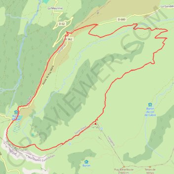 Itinéraire La crête du Peyre Arse - Le Claux, distance, dénivelé, altitude, carte, profil, trace GPS