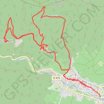 Itinéraire Les 3 châteaux de Ribeauvillé, distance, dénivelé, altitude, carte, profil, trace GPS