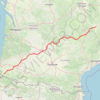Itinéraire Voie du Puy - Via Podiensis, distance, dénivelé, altitude, carte, profil, trace GPS