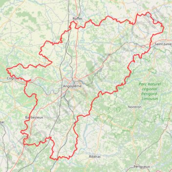 Itinéraire Tour de Charente VTT, distance, dénivelé, altitude, carte, profil, trace GPS