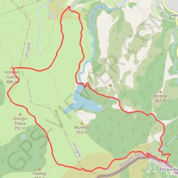 Itinéraire Boucle au col d'lbardin, distance, dénivelé, altitude, carte, profil, trace GPS