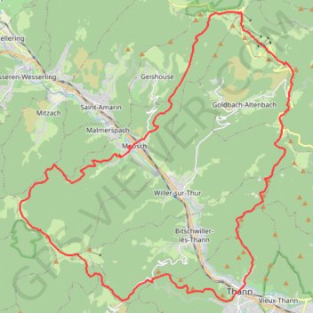 Itinéraire Tour de la Vallée de Thür, distance, dénivelé, altitude, carte, profil, trace GPS