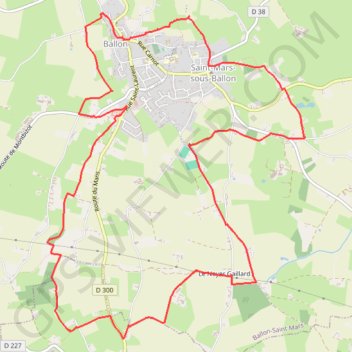 Itinéraire 72-636, distance, dénivelé, altitude, carte, profil, trace GPS