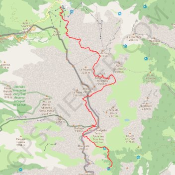Itinéraire Traversée des Pyrénées - Étape 08, distance, dénivelé, altitude, carte, profil, trace GPS