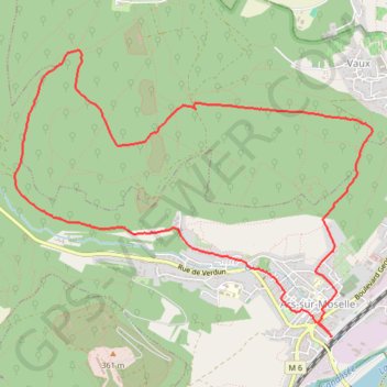 Itinéraire Ars-Gare - Vaux - Fond de Boncourt - Cerisiers (3), distance, dénivelé, altitude, carte, profil, trace GPS