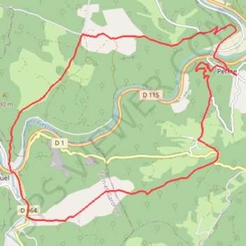 Itinéraire Autour de Penne, distance, dénivelé, altitude, carte, profil, trace GPS
