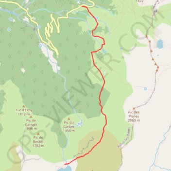 Itinéraire L'Étang du Garbet par l'Étang de Labant, distance, dénivelé, altitude, carte, profil, trace GPS