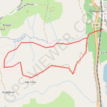 Itinéraire Olanière, distance, dénivelé, altitude, carte, profil, trace GPS