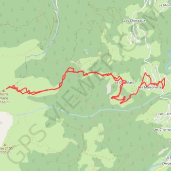 Itinéraire Roche Plane, distance, dénivelé, altitude, carte, profil, trace GPS