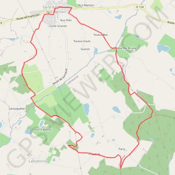 Itinéraire Saint-Barthélémy, vers-les-Bois de Péfranc et de Verteuil - Pays du Dropt, distance, dénivelé, altitude, carte, profil, trace GPS