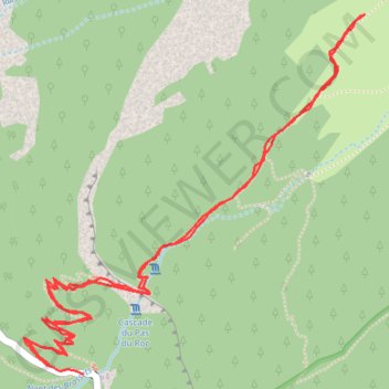 Itinéraire Pas du Roc, distance, dénivelé, altitude, carte, profil, trace GPS