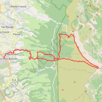Itinéraire trois bassinoise 43km-16629743, distance, dénivelé, altitude, carte, profil, trace GPS