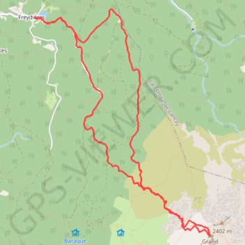Itinéraire Grand Colon, couloir W, distance, dénivelé, altitude, carte, profil, trace GPS