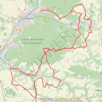 Itinéraire RIC 24 Cyclo 130km V10-19181098, distance, dénivelé, altitude, carte, profil, trace GPS