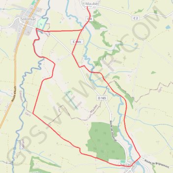 Itinéraire Maubec de La Lomagne, distance, dénivelé, altitude, carte, profil, trace GPS