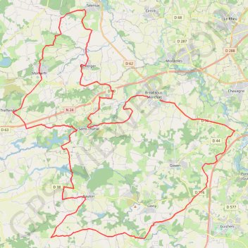 Itinéraire en ligne bréal, distance, dénivelé, altitude, carte, profil, trace GPS