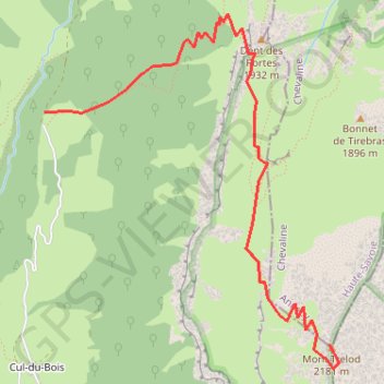 Itinéraire Mont Trelod, distance, dénivelé, altitude, carte, profil, trace GPS