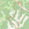 Itinéraire Valroufié-Francoulès, distance, dénivelé, altitude, carte, profil, trace GPS