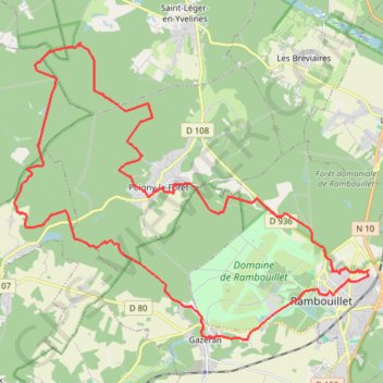 Itinéraire Poigny-la-Forêt, distance, dénivelé, altitude, carte, profil, trace GPS