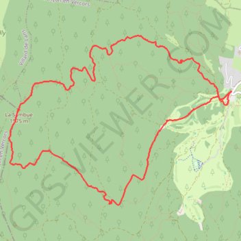 Itinéraire Boucle corrençon - La Sambue, distance, dénivelé, altitude, carte, profil, trace GPS