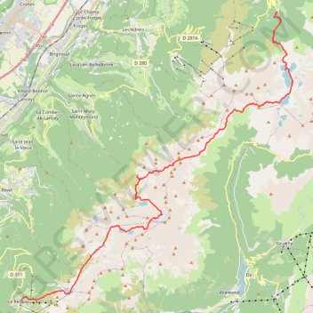 Itinéraire Traversée de Belledonne, distance, dénivelé, altitude, carte, profil, trace GPS