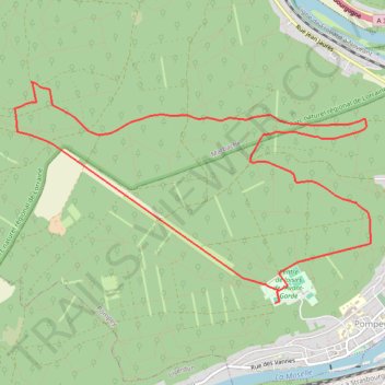 Itinéraire Pompey, distance, dénivelé, altitude, carte, profil, trace GPS