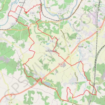 Itinéraire Chateauneuf sur Charente, distance, dénivelé, altitude, carte, profil, trace GPS