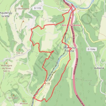 Itinéraire Pont d'Ouche - Oucherotte, distance, dénivelé, altitude, carte, profil, trace GPS