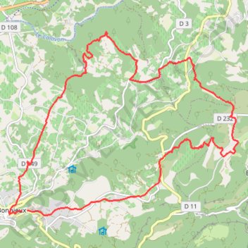 Itinéraire Les Claparèdes, distance, dénivelé, altitude, carte, profil, trace GPS
