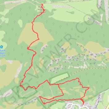 Itinéraire Le Pibeste par Agos, distance, dénivelé, altitude, carte, profil, trace GPS