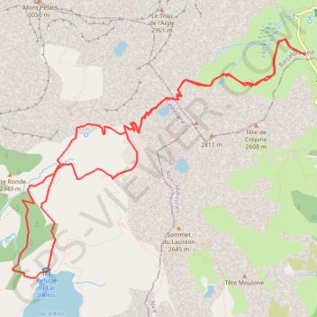 Itinéraire Rando du col de la Cayolle au lac d'Allos, distance, dénivelé, altitude, carte, profil, trace GPS