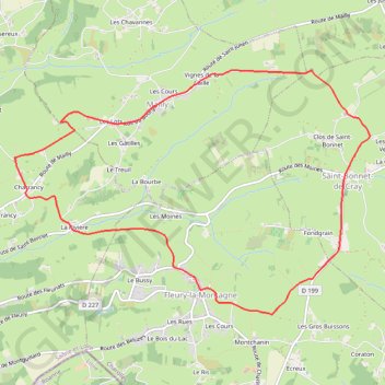 Itinéraire Brionnais - Mailly, distance, dénivelé, altitude, carte, profil, trace GPS
