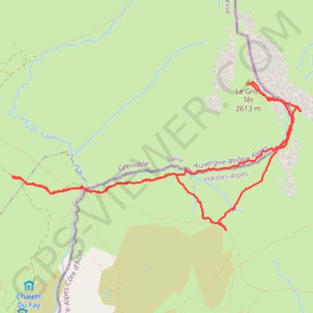 Itinéraire Le Gros Tet, distance, dénivelé, altitude, carte, profil, trace GPS