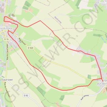 Itinéraire Circuit du moulin à vent - Saint-Léger-aux-Bois, distance, dénivelé, altitude, carte, profil, trace GPS