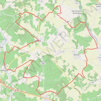 Itinéraire ECHALLAT 2, distance, dénivelé, altitude, carte, profil, trace GPS
