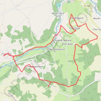 Itinéraire 16-318, distance, dénivelé, altitude, carte, profil, trace GPS