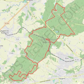Itinéraire Bouconne - Forêt-de-Bouconne, distance, dénivelé, altitude, carte, profil, trace GPS