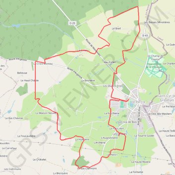 Itinéraire Marche nordique - Le Pertre, distance, dénivelé, altitude, carte, profil, trace GPS