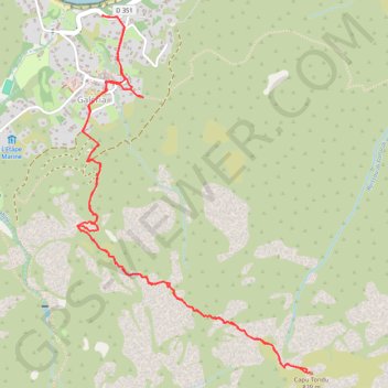 Itinéraire Capu Tondu - Galeria, distance, dénivelé, altitude, carte, profil, trace GPS