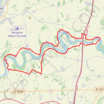 Itinéraire Les Anguillères - Bray-sur-Somme, distance, dénivelé, altitude, carte, profil, trace GPS