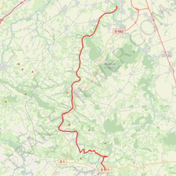 Itinéraire Caen / Thury-Harcourt, distance, dénivelé, altitude, carte, profil, trace GPS